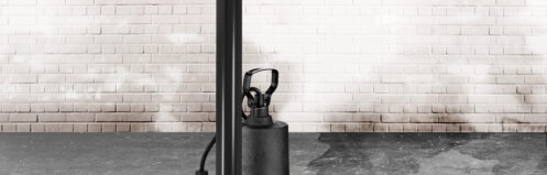 Sump pump in the basement of a Lake Geneva home